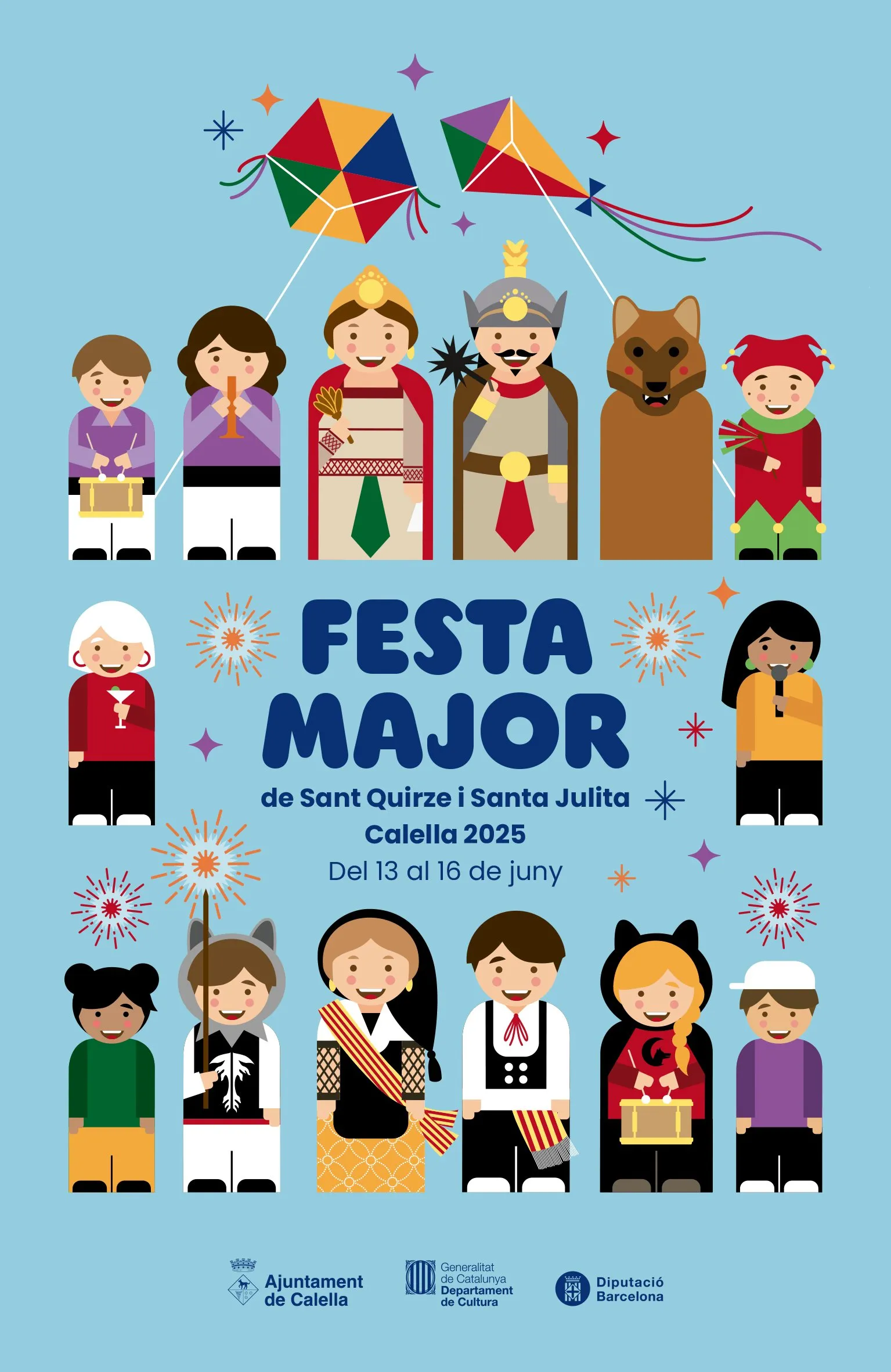Cartel Fiesta Mayor en Calella 2025